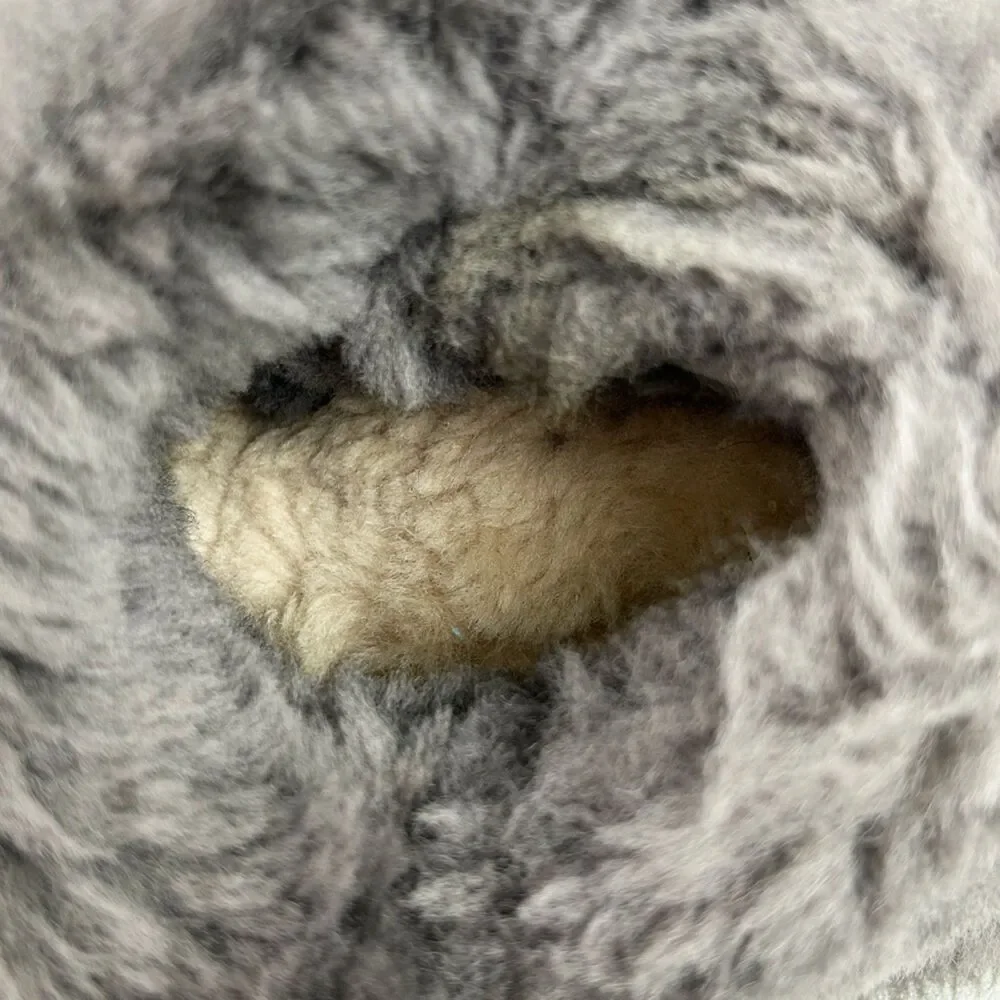 UGG Bailey Button Triplet II Tall Boots (7.5) in Gray Sheepskin Fur Cozy Shoes